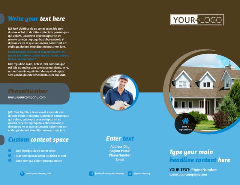 Home Security Installation Tri-Fold Brochure Template