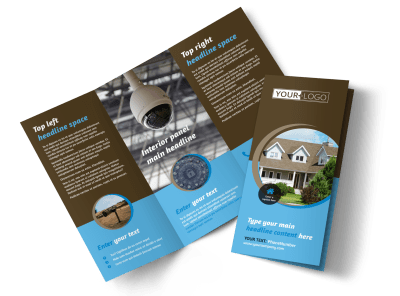 Home Security Installation Tri-Fold Brochure Template