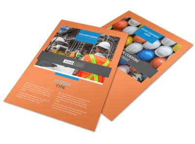 Construction Safety Flyer Template preview