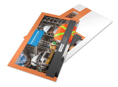 Construction Safety Postcard Template preview