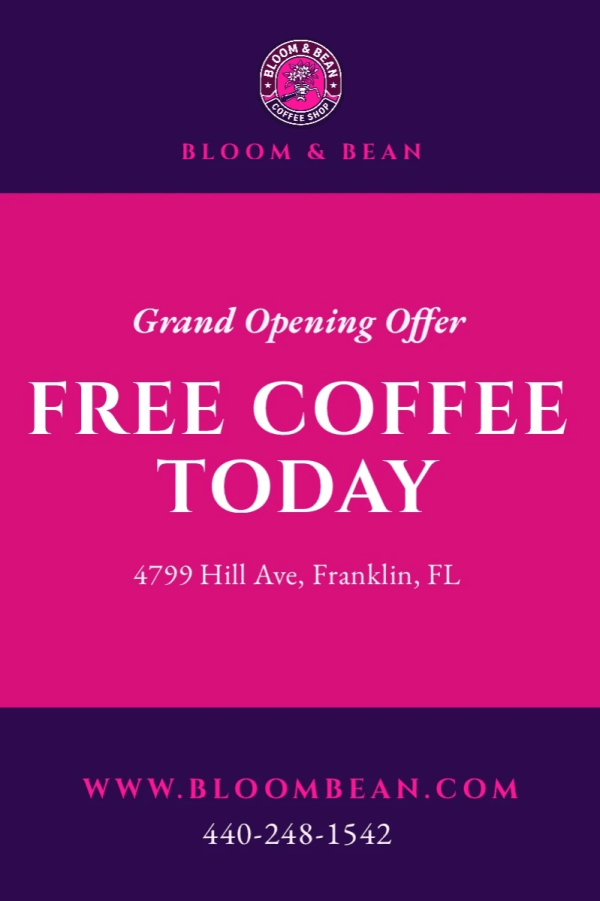 Now Open Coffee Shop