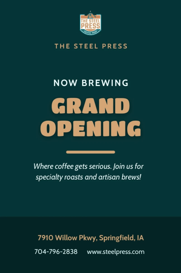 Now Open Coffee Shop