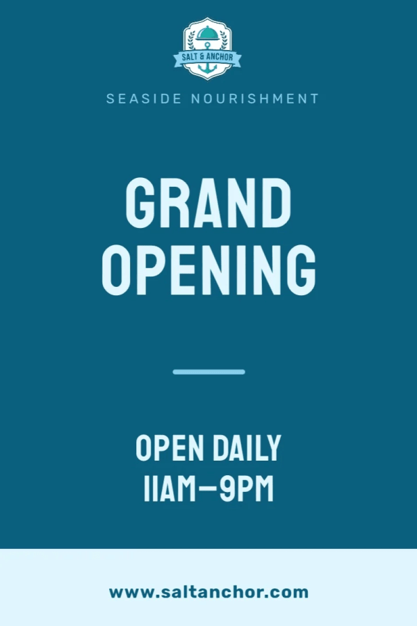Now Open Restaurant