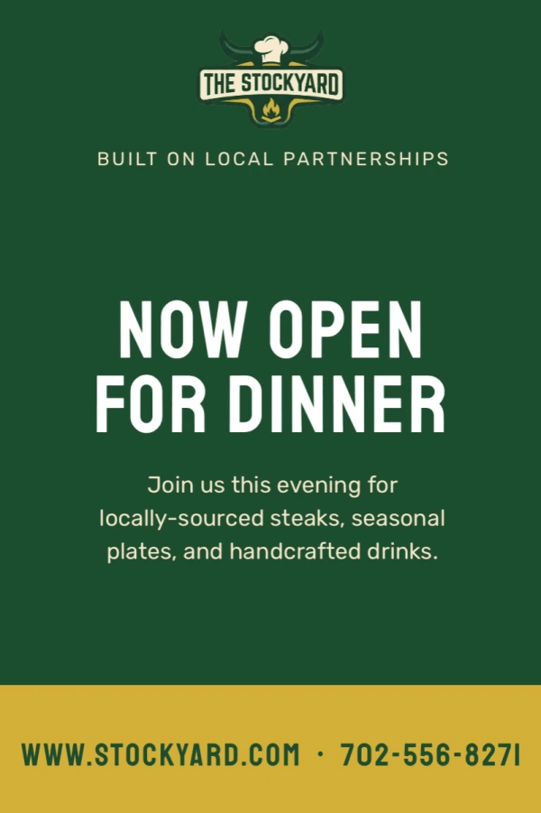 Now Open Restaurant