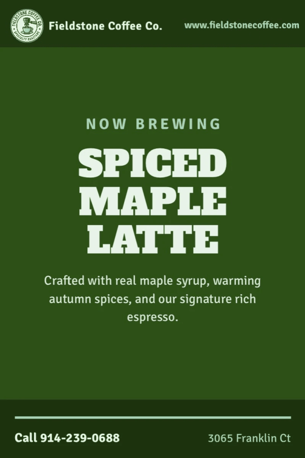 Seasonal Promotion Coffee Shop