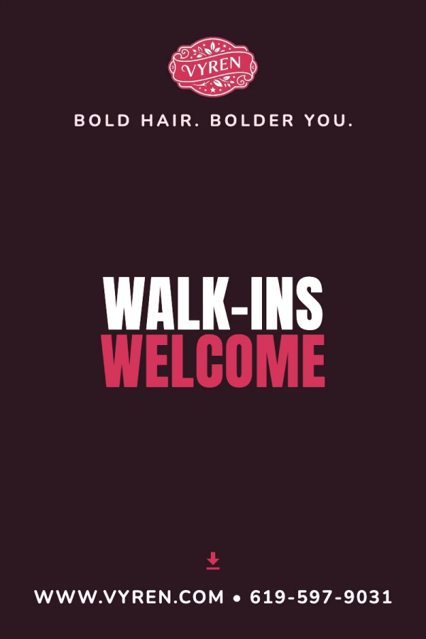 Walk-Ins Welcome Hair Salon