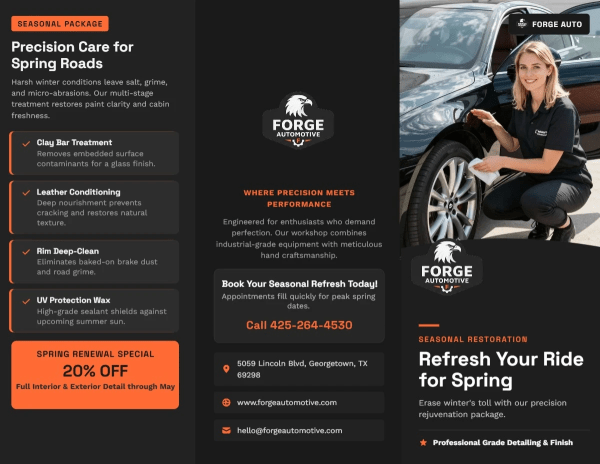 Seasonal Promotions Auto Detailing