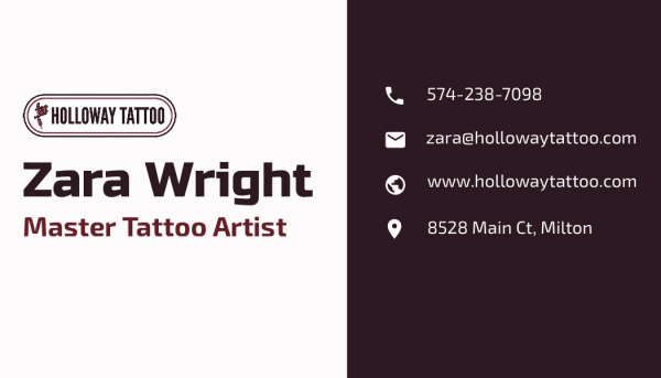 Studio Tattoo Business Card Template 