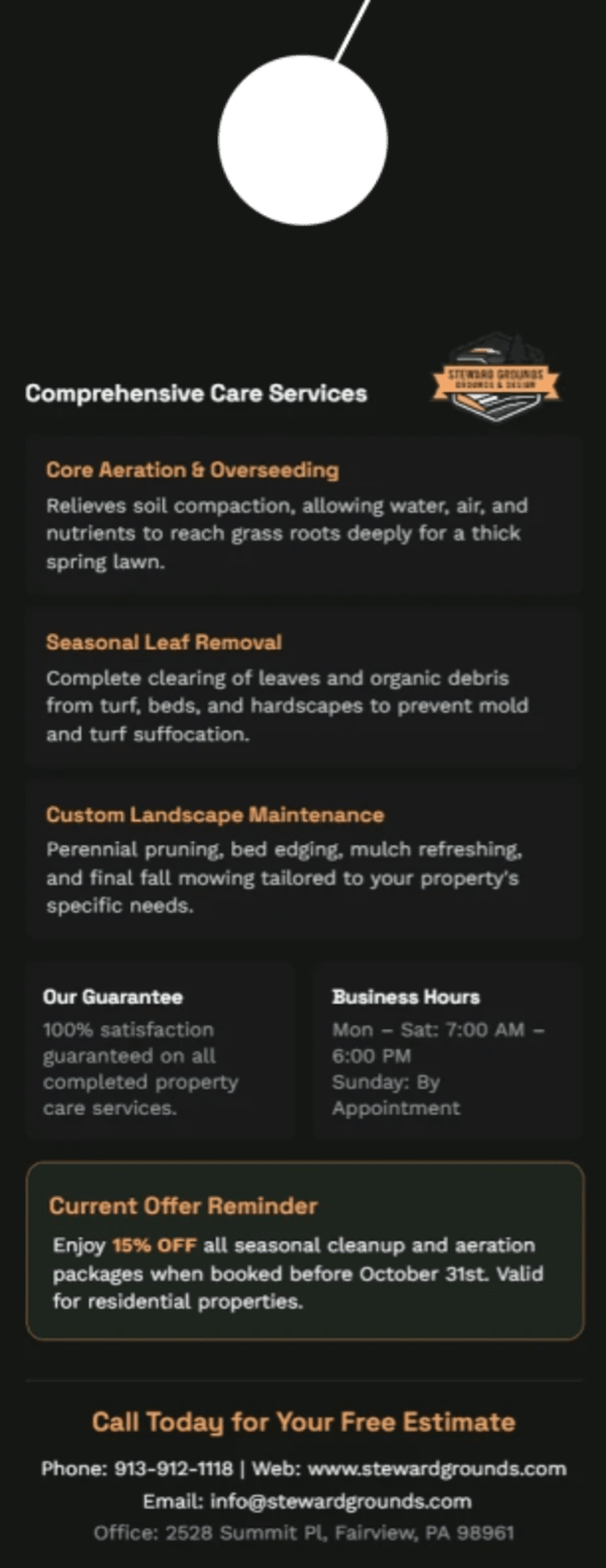 Fall Promotion Landscaping Side 2 Image