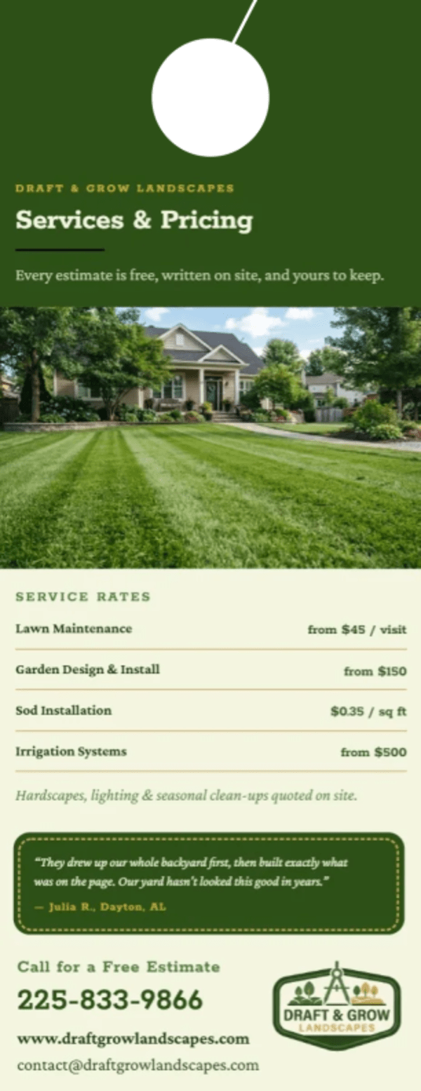 Free Estimates Landscaping Side 2 Image