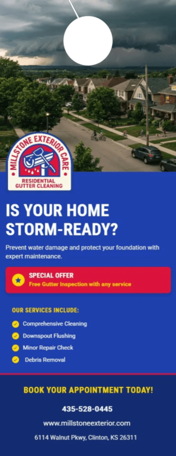 Residential Gutter Cleaning Side 1 Image