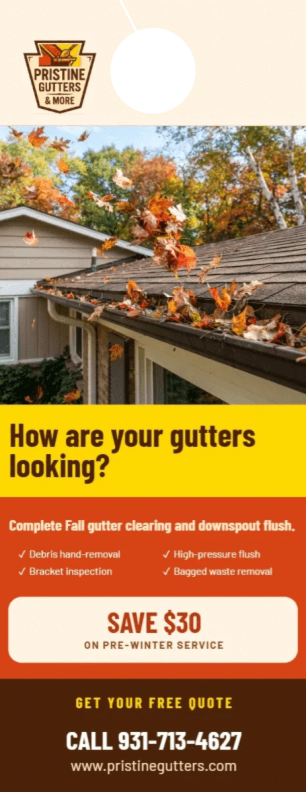 Seasonal Promotion Gutter Cleaning Side 1 Image