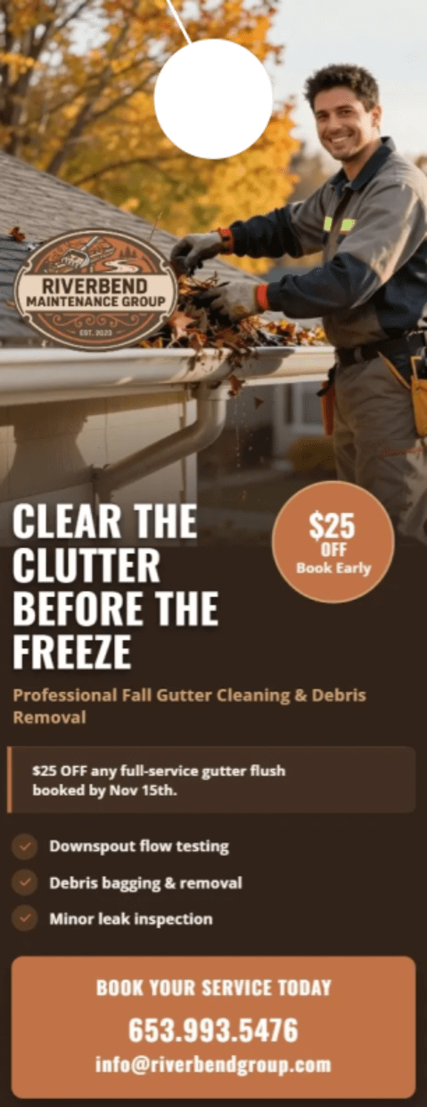 Seasonal Promotion Gutter Cleaning Side 1 Image
