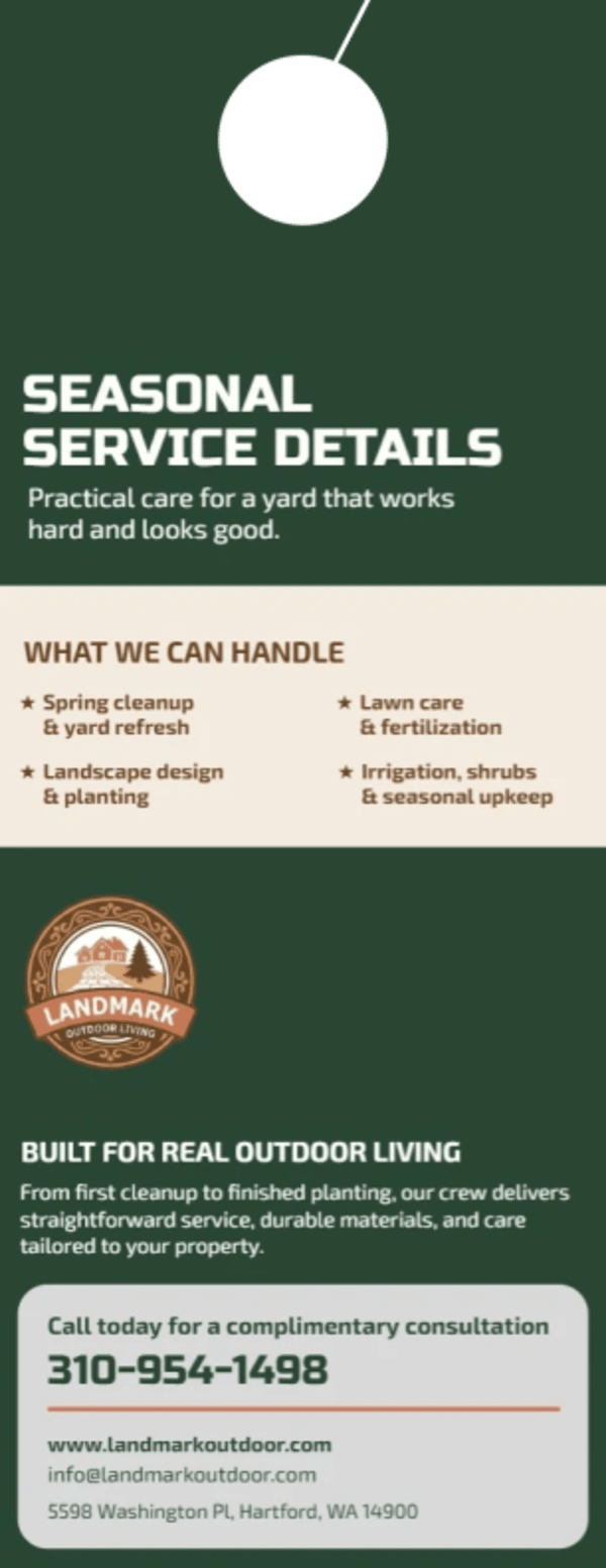 Seasonal Promotion Landscaping Side 2 Image