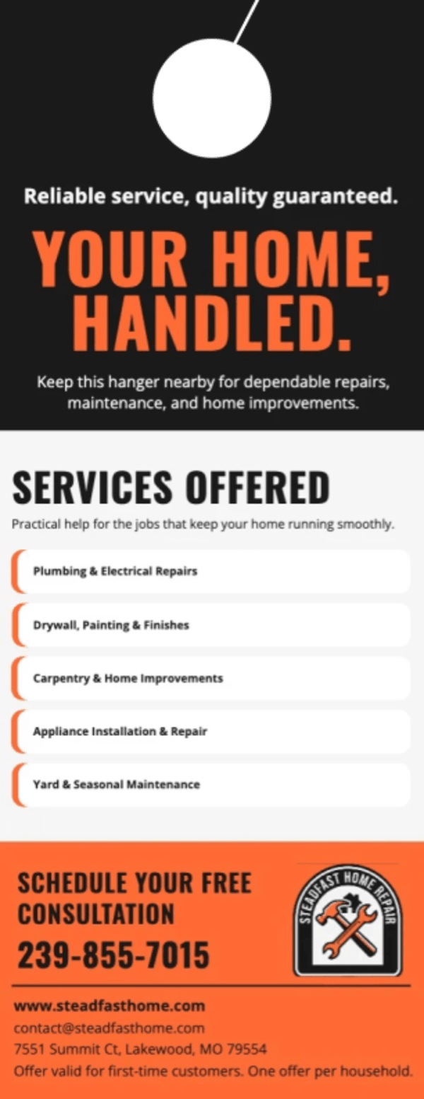 Services Offered Handyman Side 2 Image