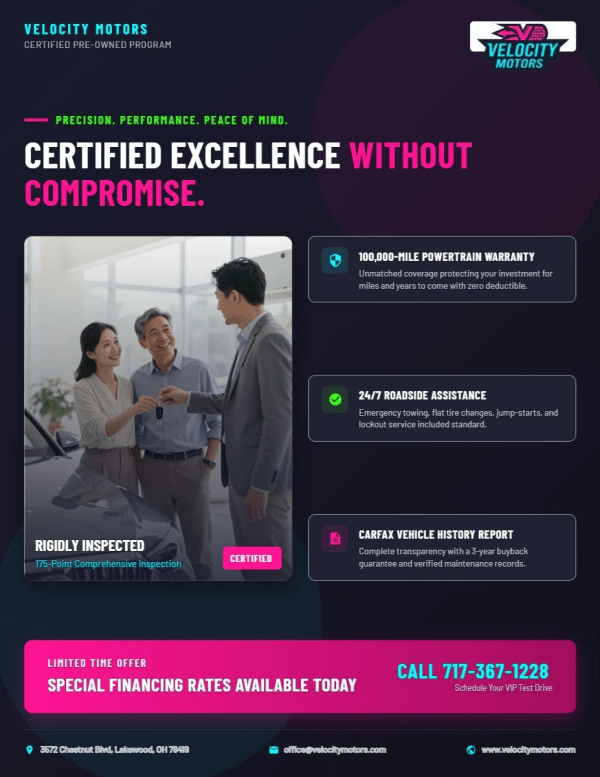 Certified Pre-Owned Car Dealer Side 1 Image