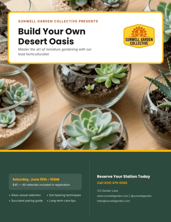Classes & Events Garden Center