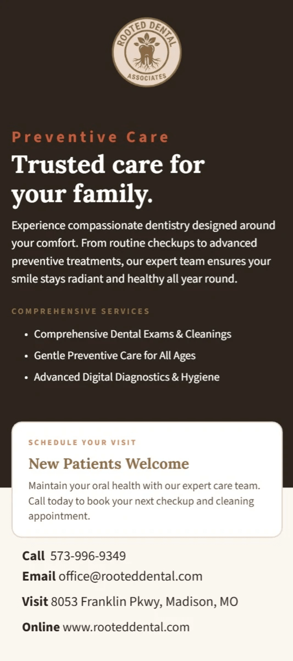 Dental Checkup & Cleaning Dental Side 1 Image