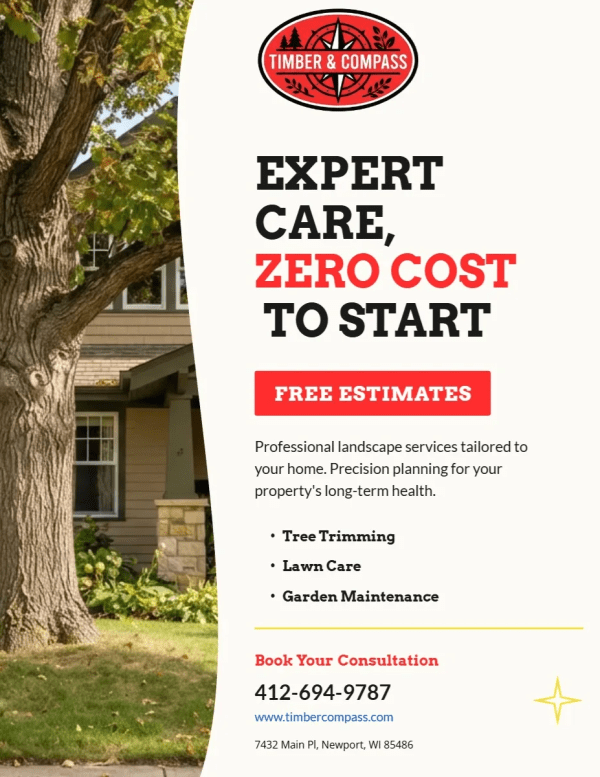 Free Estimates Tree Service Side 1 Image
