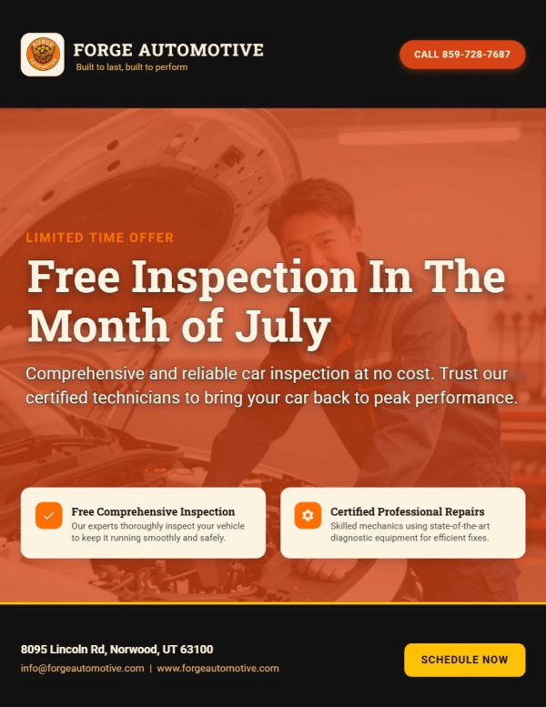 Free Inspection Mechanic Side 1 Image