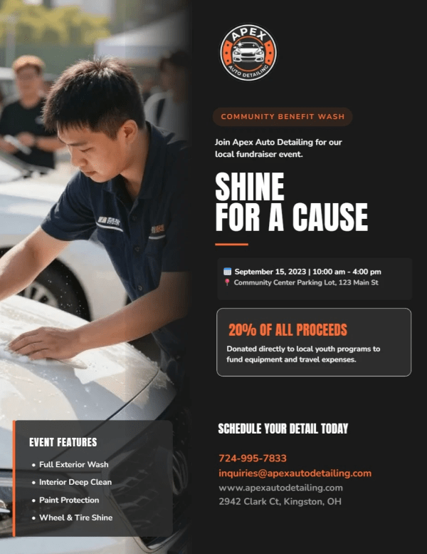 Fundraiser Car Wash Side 1 Image