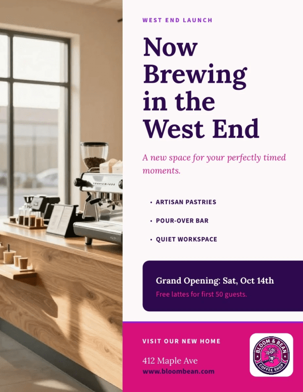 Grand Opening Coffee Shop
