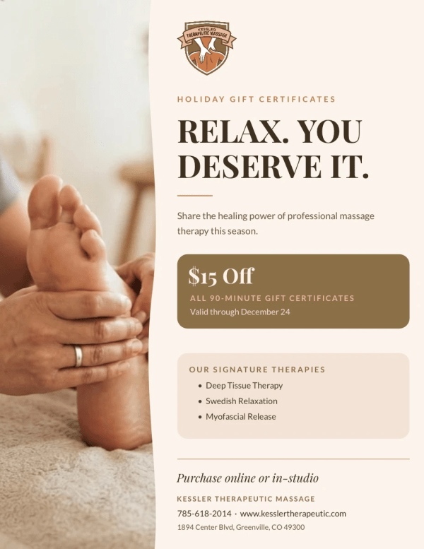 Holiday Package Massage