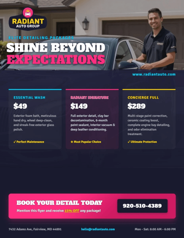 Package Deals Auto Detailing Side 1 Image