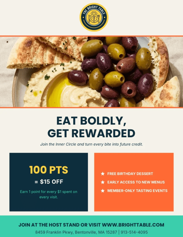 Rewards Program Restaurant