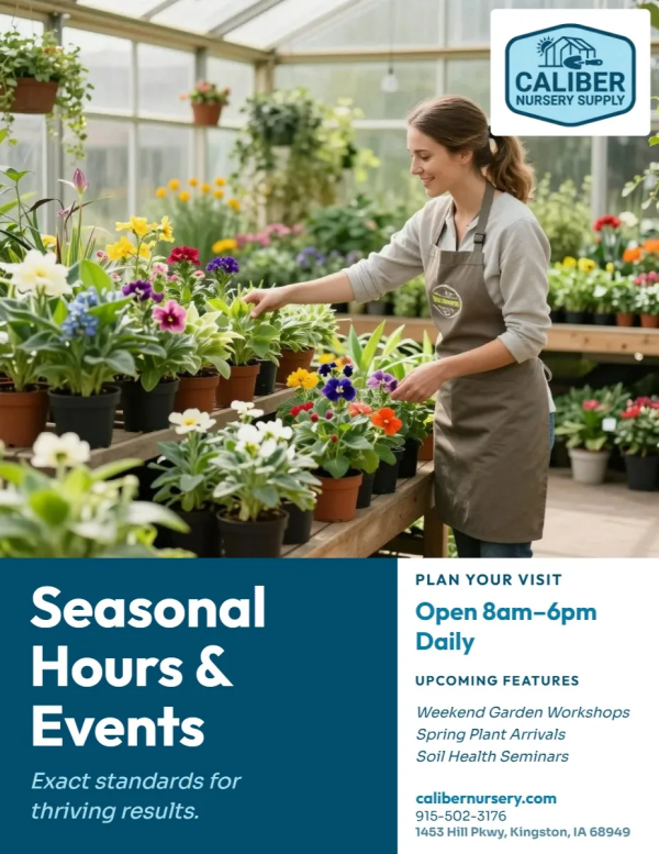 Seasonal Hours & Events Greenhouse Side 1 Image