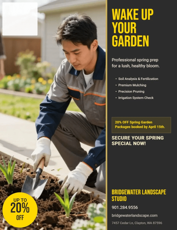 Seasonal Promotion Landscaping Side 1 Image