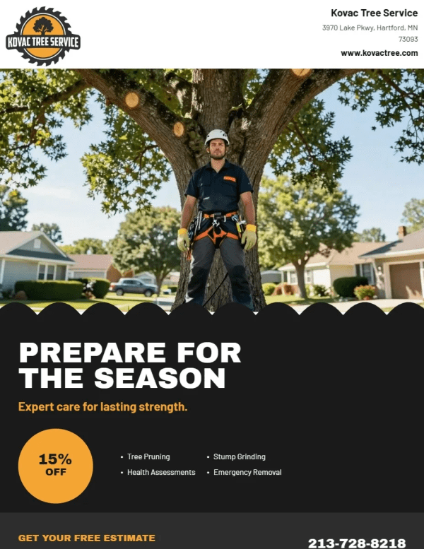 Seasonal Promotion Tree Service Side 1 Image