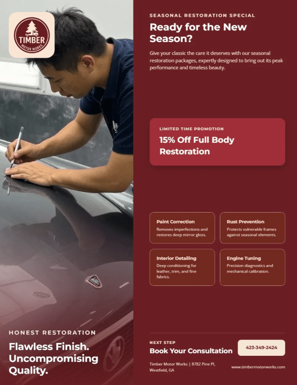 Seasonal Promotions Auto Detailing Side 1 Image