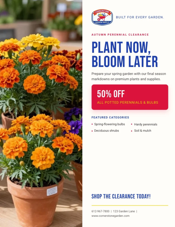 Seasonal Sale Garden Center