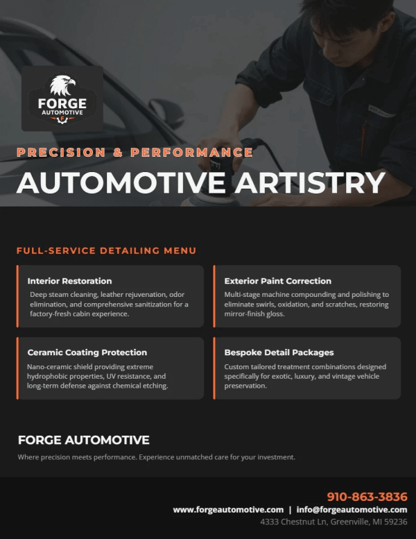 Services Offered Auto Detailing Side 1 Image