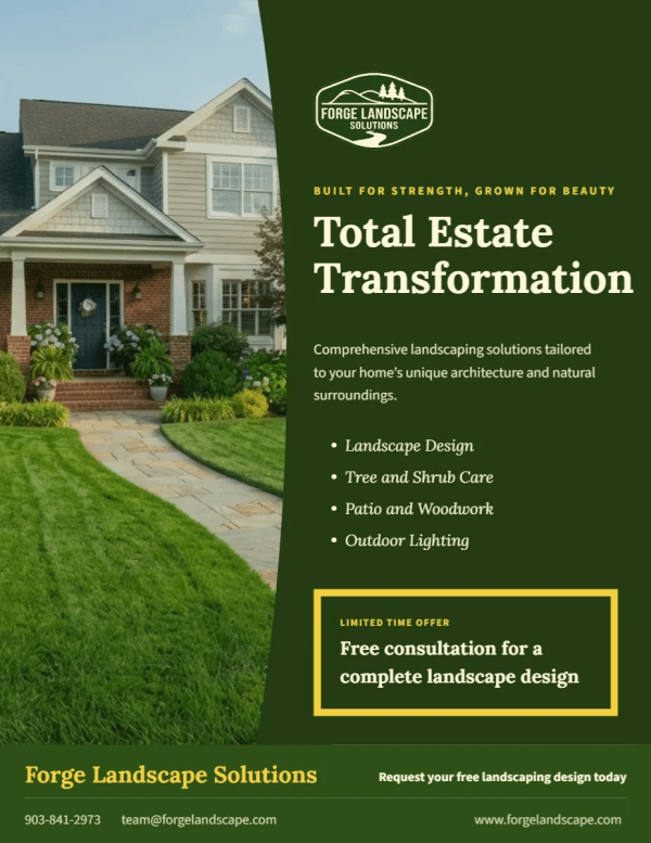 Services Offered Landscaping Side 1 Image