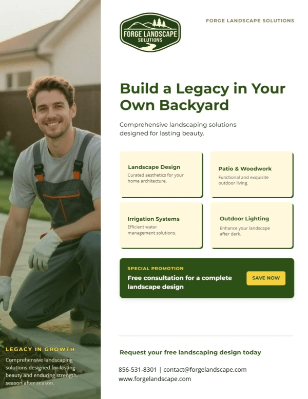 Services Offered Landscaping Side 1 Image
