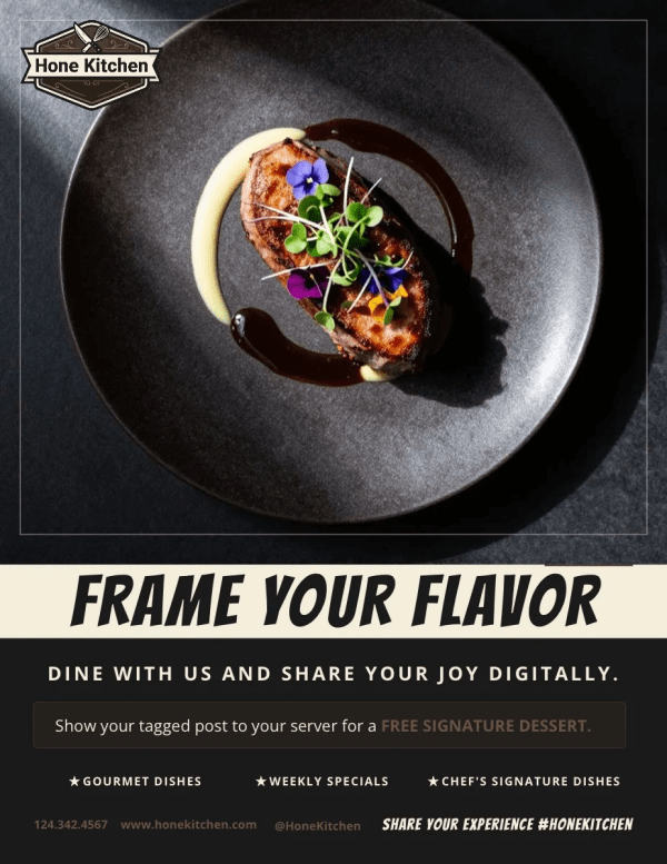 Social Media Awareness Restaurant