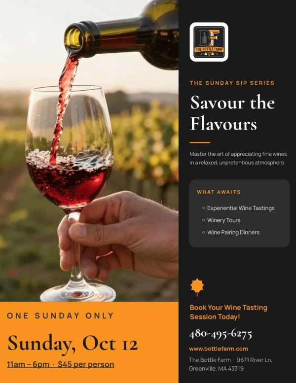 Tasting Wine Flyer Template 