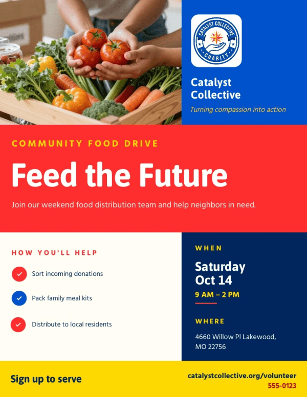 Volunteer Charity Flyer Template 