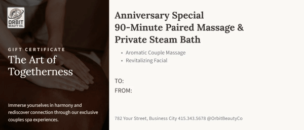 Couples Package Spa