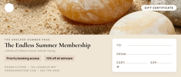 Membership & Loyalty Tanning Salon
