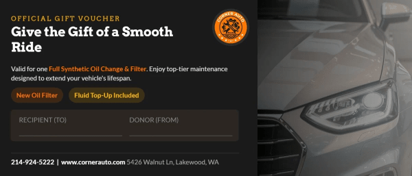 Oil Change Auto Repair