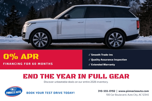 End-of-Year Sale Car Dealer
