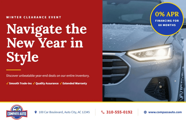 End-of-Year Sale Car Dealer