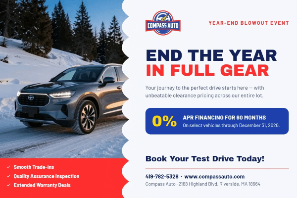 End-of-Year Sale Car Dealer