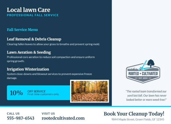 Fall Cleanup Lawn Care Side 2 Image
