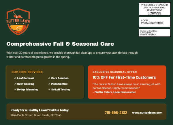 Fall Cleanup Lawn Care Side 2 Image
