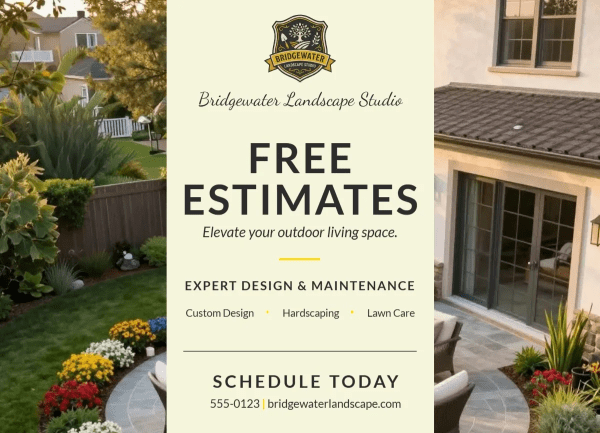 Free Estimates Landscaping Side 1 Image