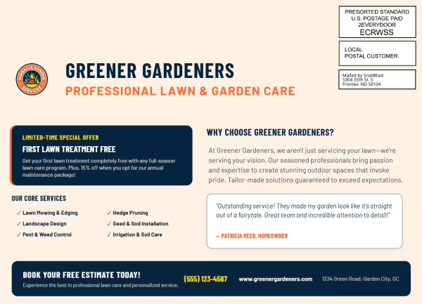 Free Estimates Lawn Care Side 2 Image